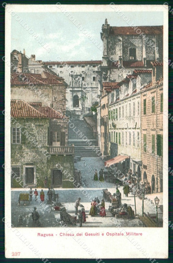 Croazia Croatia Ragusa Dubrovnik Ospedale Militare Chiesa cartolina RT6427 – fronte