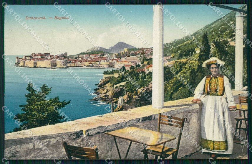 Croazia Croatia Ragusa Dubrovnik Vista da Terrazza cartolina RT6430 – fronte