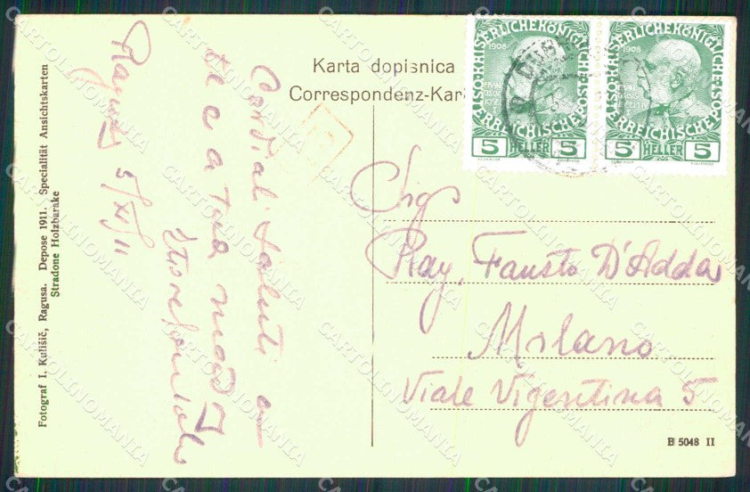 Croazia Croatia Ragusa Dubrovnik Villa Bassegli Gozze cartolina RT6434 – retro