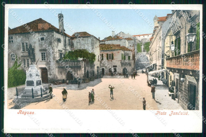 Croazia Croatia Ragusa Dubrovnik Piazza cartolina RT6447 – fronte