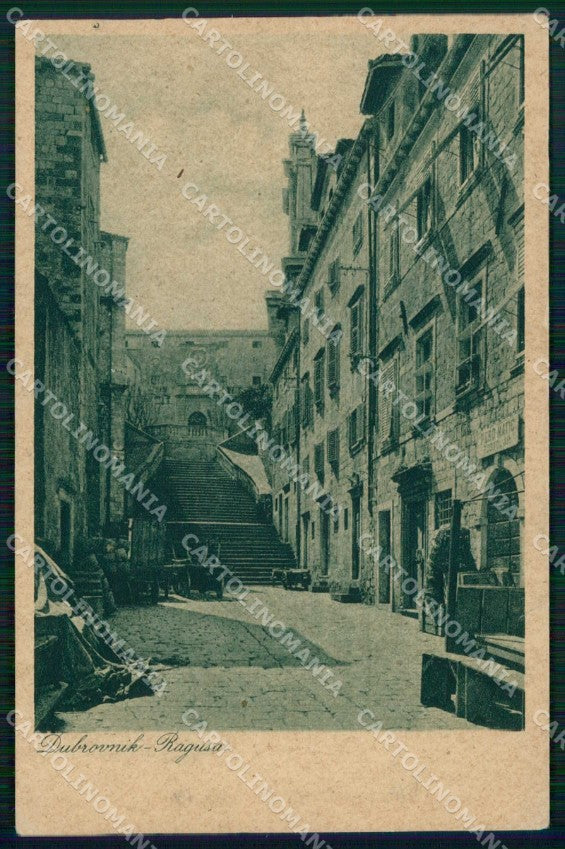 Croazia Croatia Ragusa Dubrovnik Scalinata cartolina RT6448 – fronte