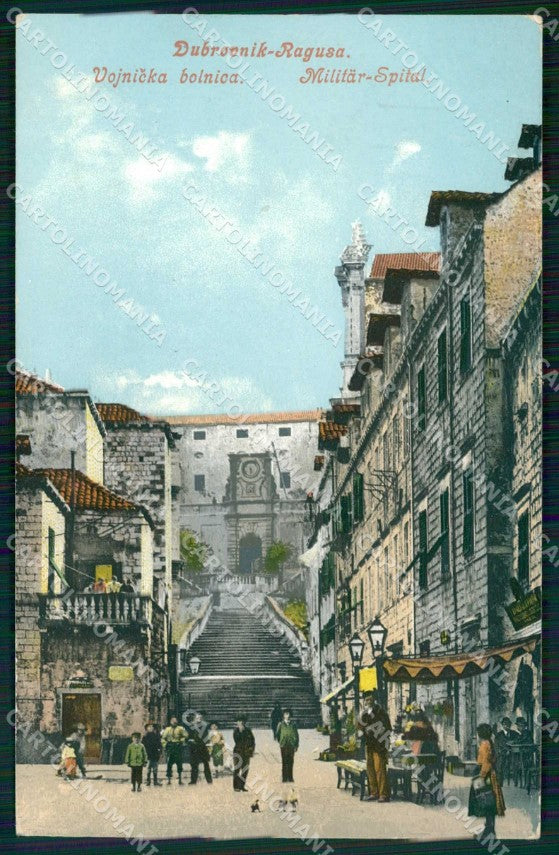 Croazia Croatia Ragusa Dubrovnik Ospedale Militare cartolina RT6451 – fronte