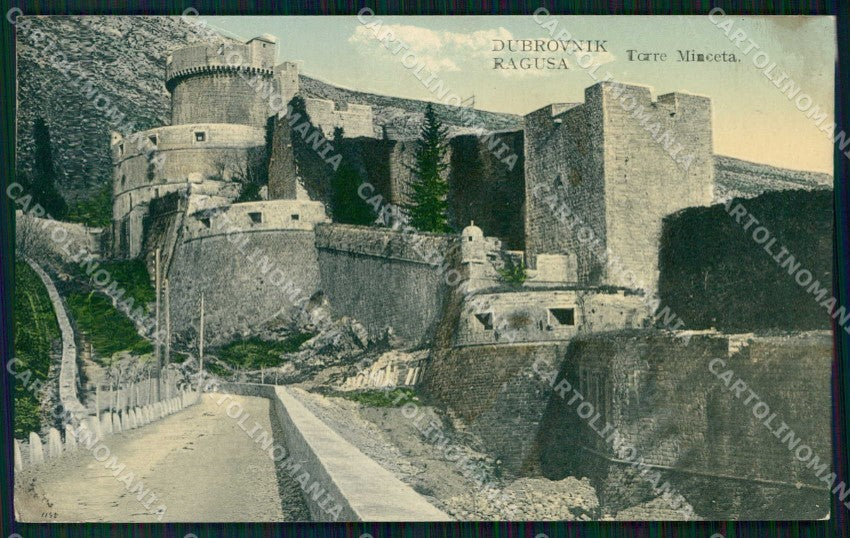 Croazia Croatia Ragusa Dubrovnik Torre Minceta cartolina RT6454 – fronte