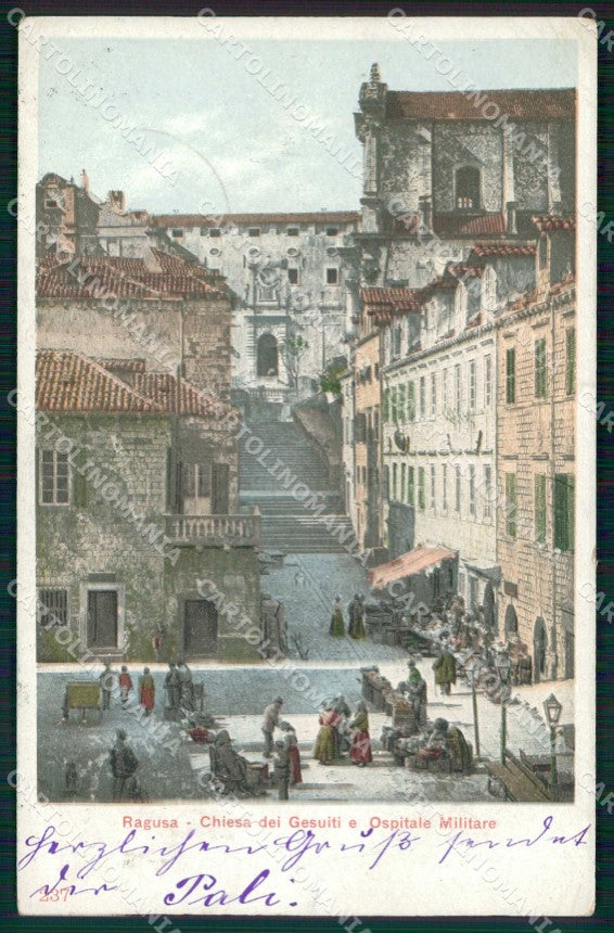 Croazia Croatia Ragusa Dubrovnik Ospedale Militare cartolina RT6464 – fronte