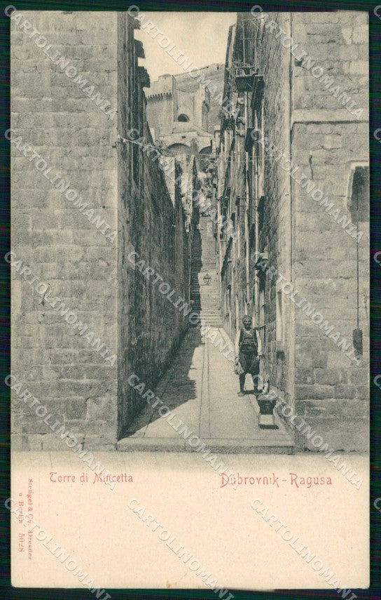 Croazia Croatia Ragusa Dubrovnik Torre Mincetta Stengel 5028 cartolina RT6468 – fronte