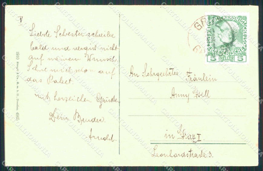 Croazia Croatia Spalato Split Riva Stengel 4965 cartolina RT6472 – retro