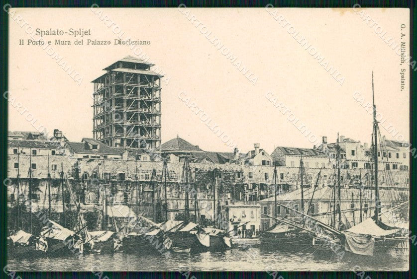 Croazia Croatia Spalato Split Mura Palazzo Diocleziano Barche cartolina RT6478 – fronte