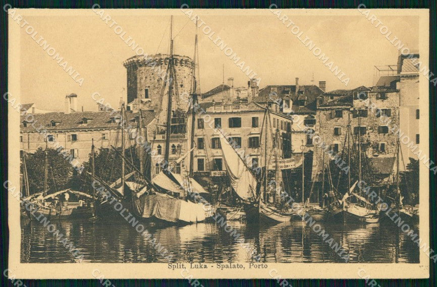 Croazia Croatia Spalato Split Porto Barche Stengel 40438 cartolina RT6481 – fronte