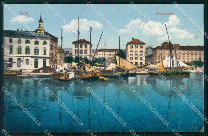 Croazia Croatia Spalato Split Barche cartolina RT6488 – fronte