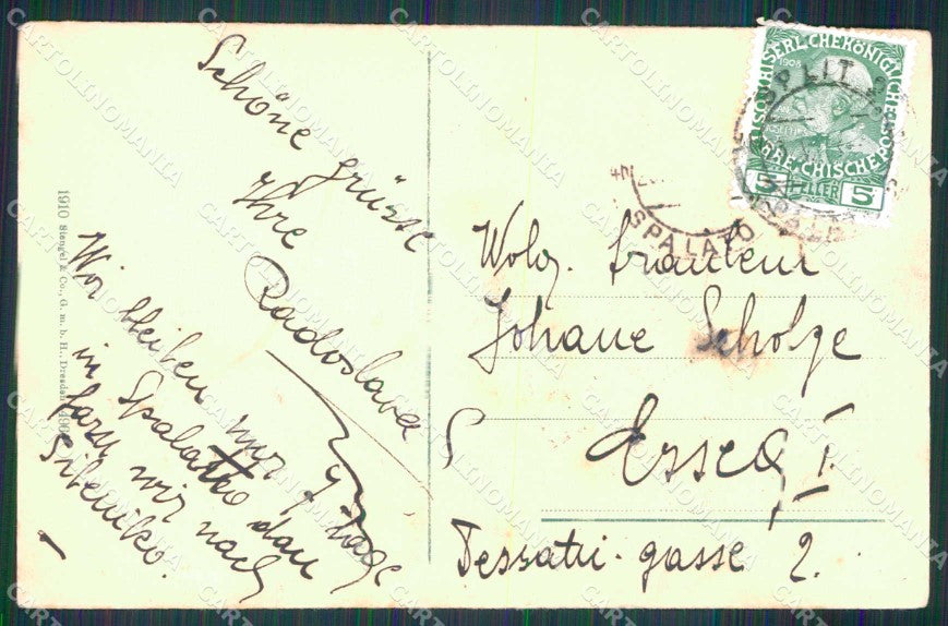 Croazia Croatia Spalato Split Palazzo Comunale Stengel 4961 cartolina RT6496 – retro
