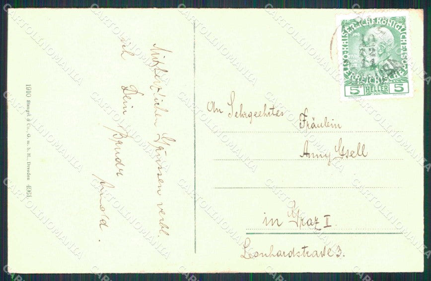 Croazia Croatia Spalato Split Palazzo Comunale Stengel 4961 cartolina RT6502 – retro