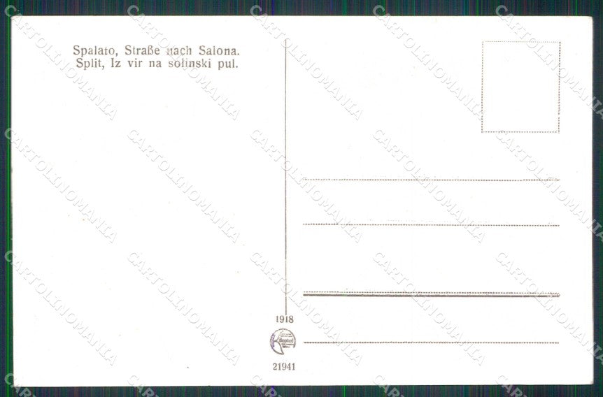Croazia Croatia Spalato Split Strada per Salona Foto cartolina RT6514 – retro