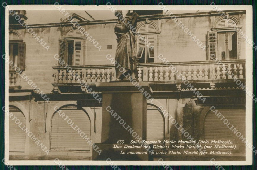 Croazia Croatia Spalato Split Monumento Poeta Marulic Foto cartolina RT6517 – fronte