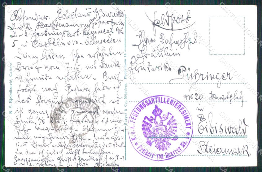 Montenegro Crna Gora Cattaro Kotor Barche cartolina RT6560 – retro
