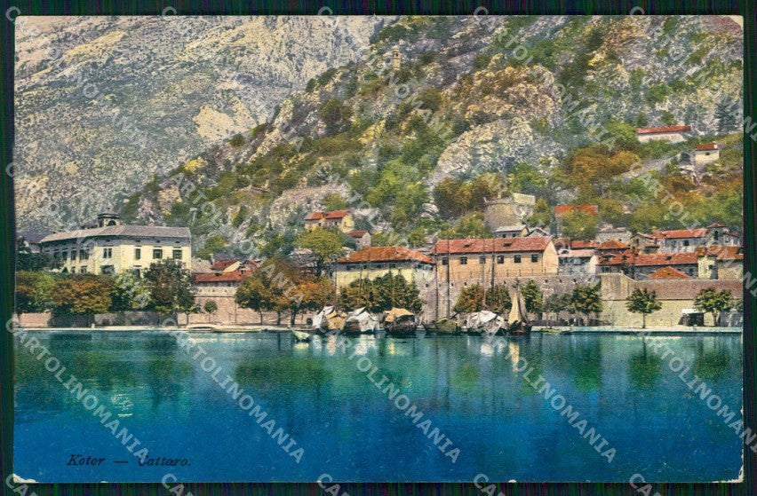 Montenegro Crna Gora Cattaro Kotor Barche cartolina RT6561 – fronte
