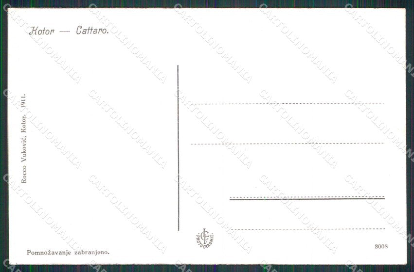 Montenegro Crna Gora Cattaro Kotor Vicolo cartolina RT6565 – retro