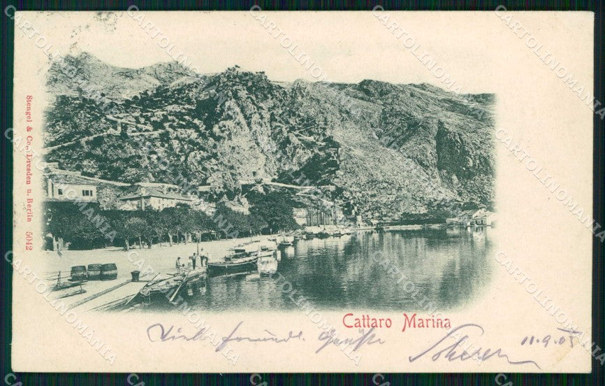 Montenegro Crna Gora Cattaro Kotor Marina Stengel 5042 cartolina RT6576 – fronte