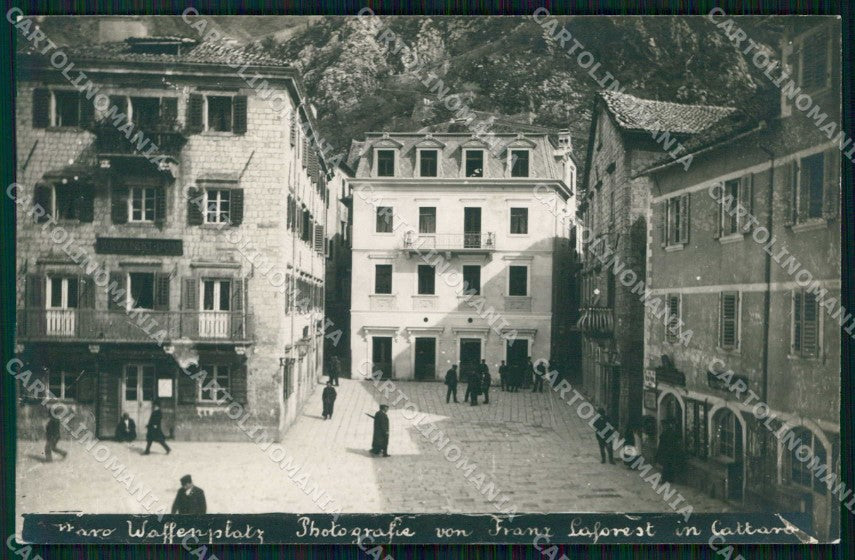 Montenegro Crna Gora Cattaro Kotor Piazza Marina Foto cartolina RT6598 – fronte