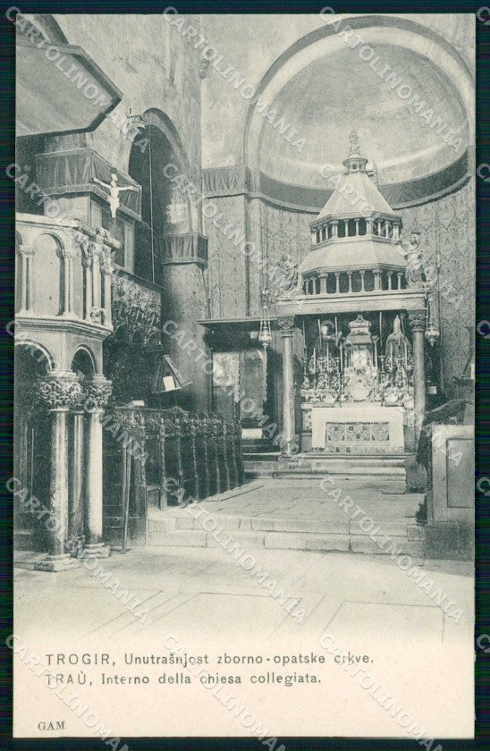 Croazia Croatia Traù Trogir Interno Chiesa Collegiata cartolina RT6632 – fronte