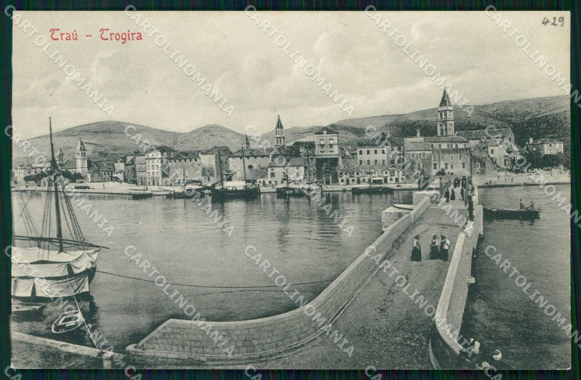 Croazia Croatia Traù Trogir Ponte Barche Stengel 4980 cartolina RT6637 – fronte