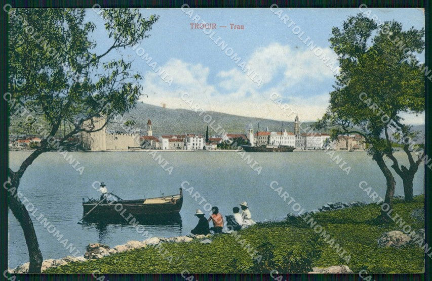 Croazia Croatia Traù Trogir Veduta Generale Barche cartolina RT6642 – fronte