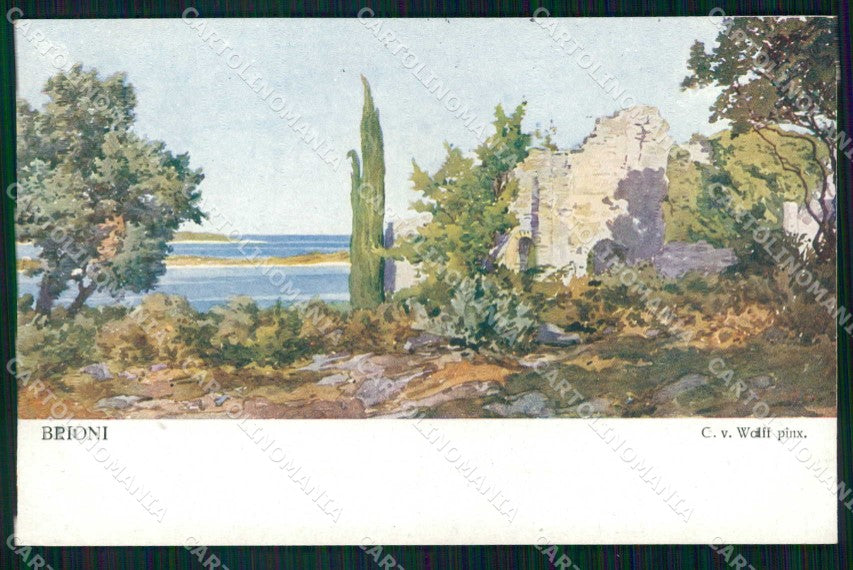 Croazia Croatia Brioni Brijuni Basilica Val Madonna Wolff cartolina RT6663 – fronte