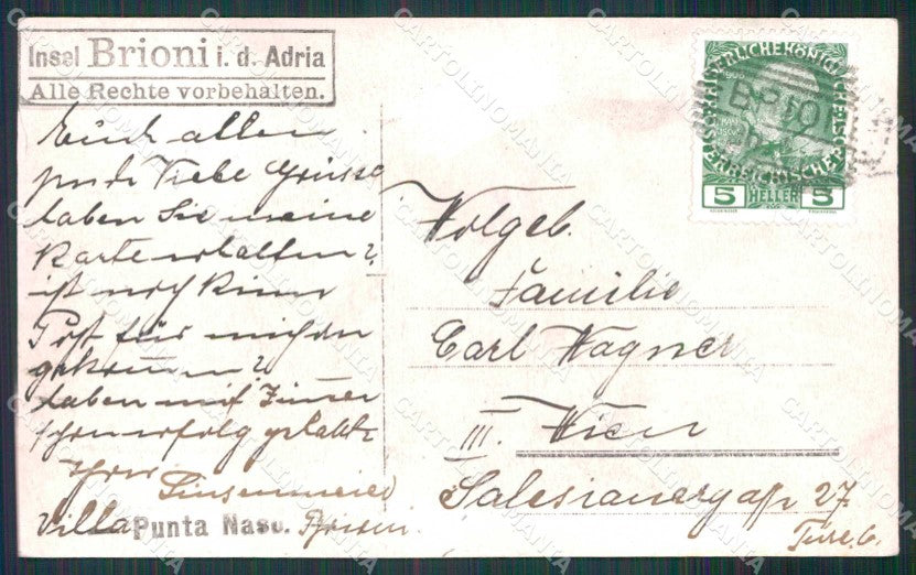 Croazia Croatia Brioni Brijuni Villa sul Mare Foto cartolina RT6669 – retro