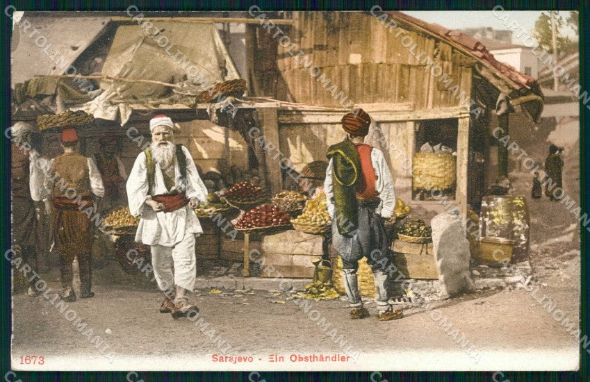 Bosnia Erzegovina Bosna Hercegovina Sarajevo Mercato SCOLLATA cartolina RT6670 – fronte