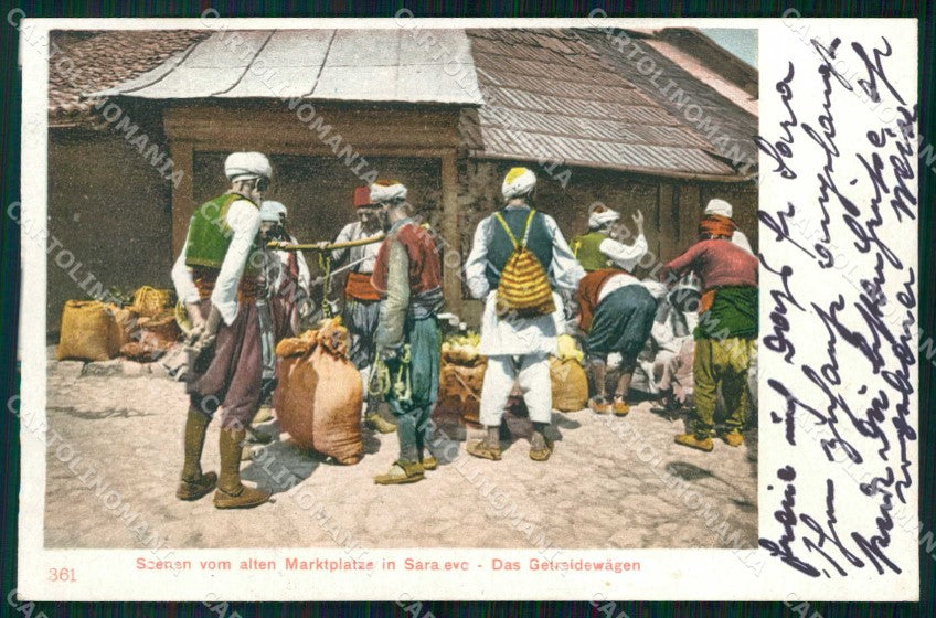 Bosnia Erzegovina Bosna Hercegovina Sarajevo Mercato cartolina RT6672 – fronte