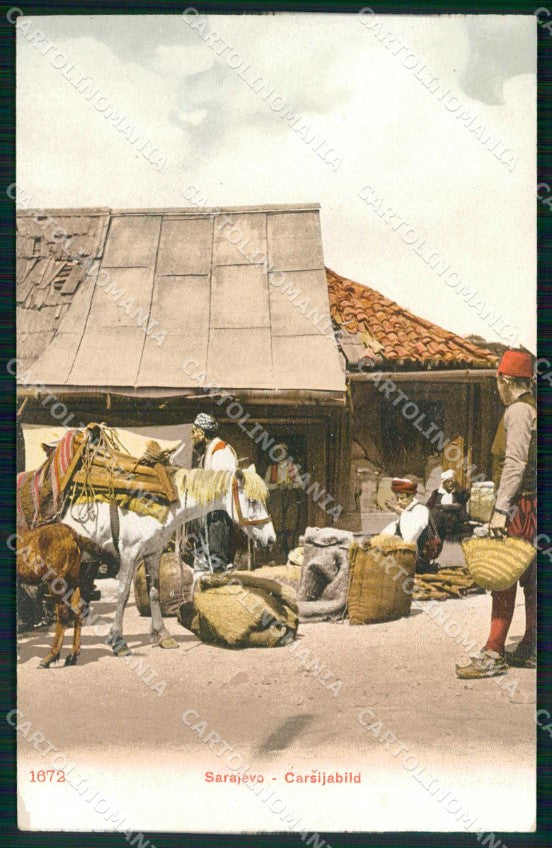 Bosnia Erzegovina Bosna Hercegovina Sarajevo Costumi SCOLLATA cartolina RT6674 – fronte