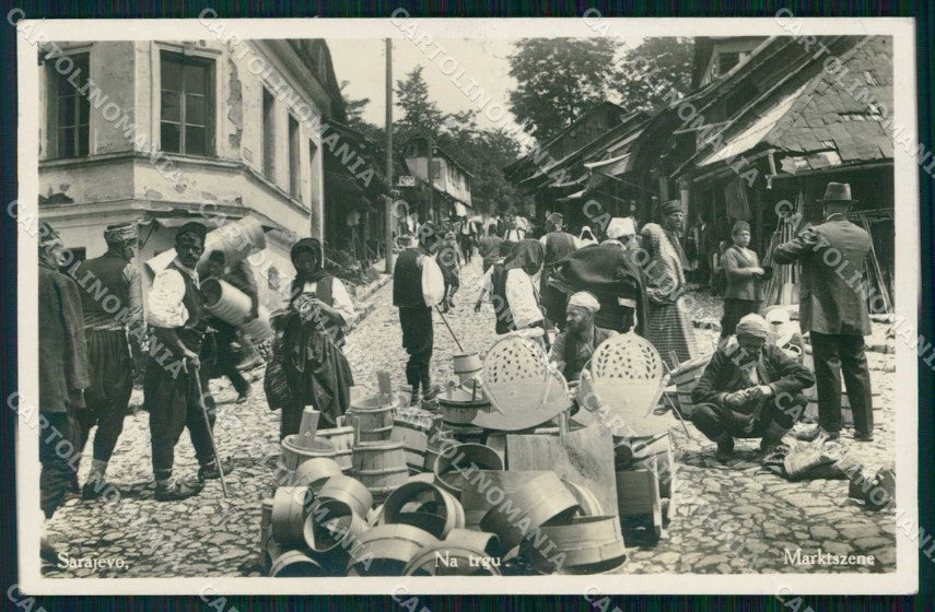 Bosnia Erzegovina Bosna Hercegovina Sarajevo Mercato Foto cartolina RT6680 – fronte