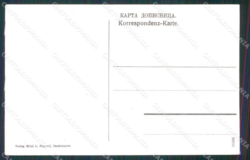 Montenegro Crna Gora Castelnuovo Herceg Novi Veduta Generale cartolina RT6690 – retro
