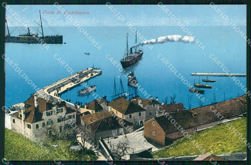 Croazia Croatia Castelnuovo Kastel Novi Porto Piroscafo cartolina RT6700 – fronte