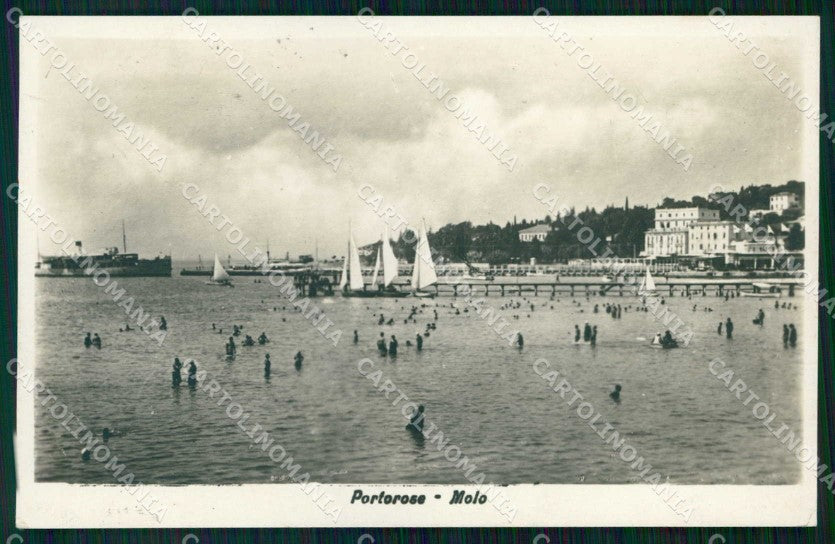 Slovenia Slovenija Portorose Portoroz Molo Barche Foto cartolina RT6708 – fronte