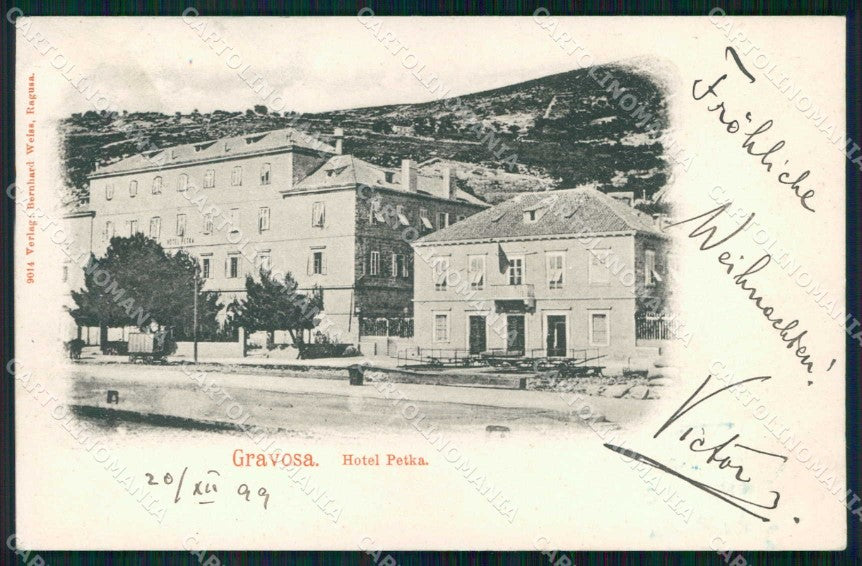 Croazia Croatia Ragusa Gravosa Gruz Grand Hotel Petka cartolina RT6718 – fronte