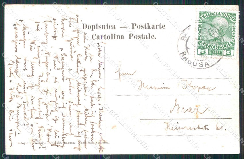 Croazia Croatia Ragusa Gravosa Gruz Penisola Lapad cartolina RT6724 – retro