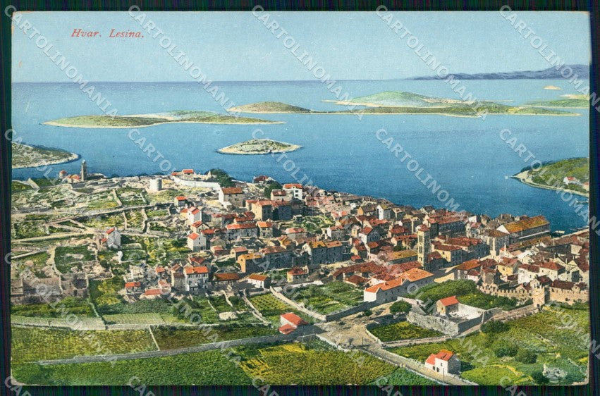 Croazia Croatia Lesina Hvar Veduta Generale cartolina RT6748 – fronte