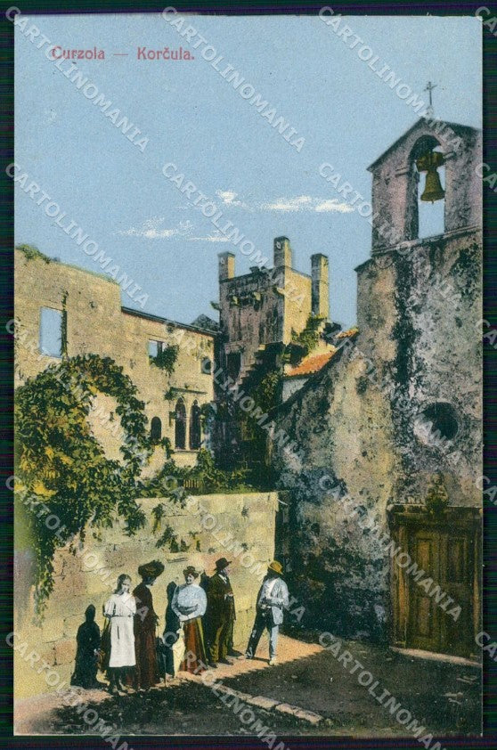Croazia Croatia Curzola Korcula Cortile cartolina RT6770 – fronte
