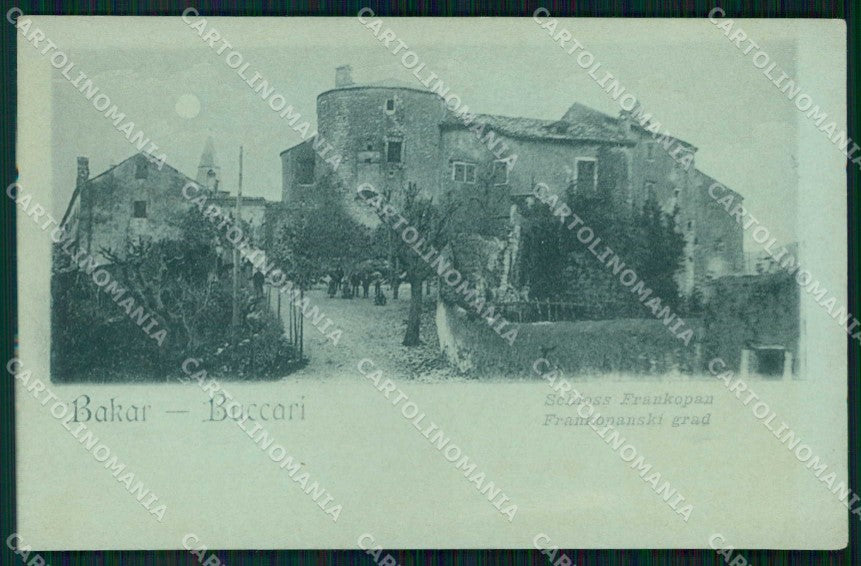 Croazia Croatia Buccari Bakar Castello Chiaro di Luna cartolina RT6783 – fronte
