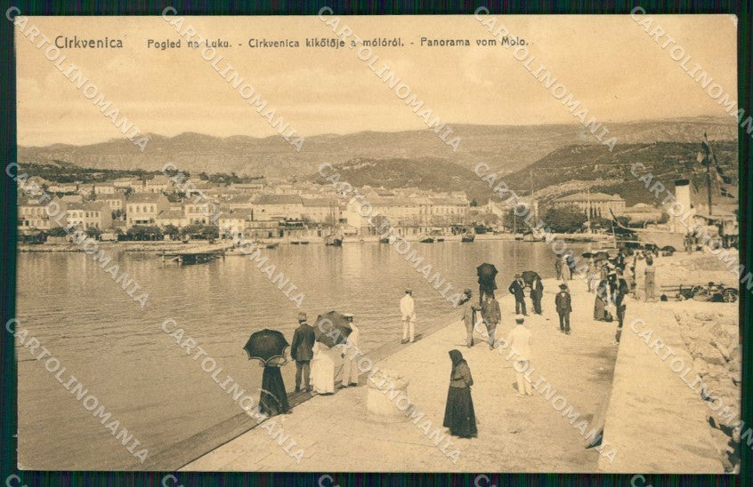 Croazia Croatia Cirquenizza Crikvenica Molo Barche cartolina RT6788 – fronte