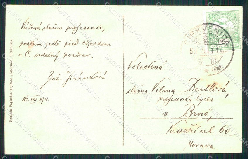 Croazia Croatia Cirquenizza Crikvenica Molo Barche cartolina RT6788 – retro