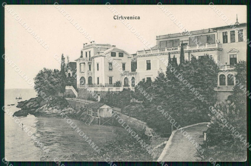 Croazia Croatia Cirquenizza Crikvenica Ville sul Mare cartolina RT6789 – fronte