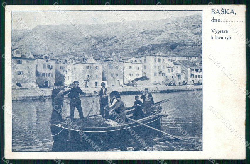 Croazia Croatia Bescanuova Baska Pescatori in Barca cartolina RT6796 – fronte