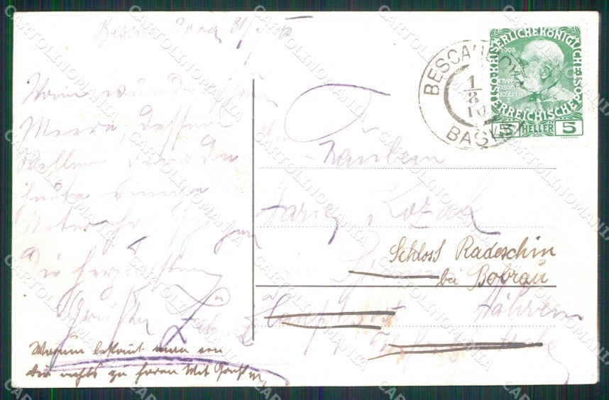Croazia Croatia Bescanuova Baska Molo Barca cartolina RT6798 – retro