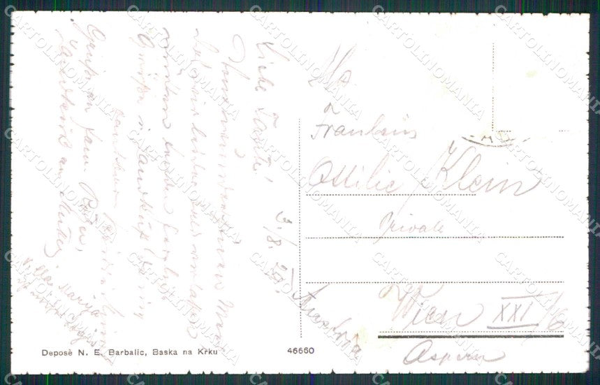 Croazia Croatia Bescanuova Baska Ville sul Mare cartolina RT6799 – retro