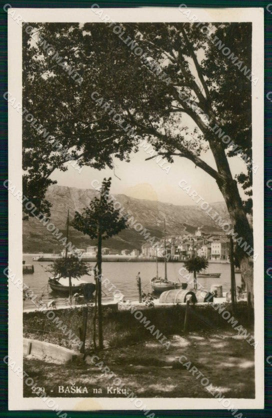 Croazia Croatia Bescanuova Baska Molo Barche Foto cartolina RT6802 – fronte