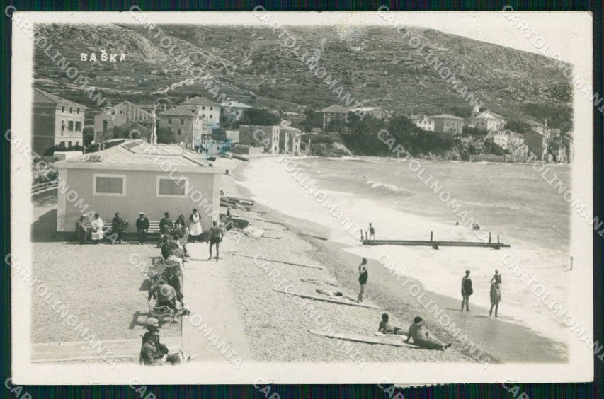Croazia Croatia Bescanuova Baska Spiaggia Foto cartolina RT6804 – fronte
