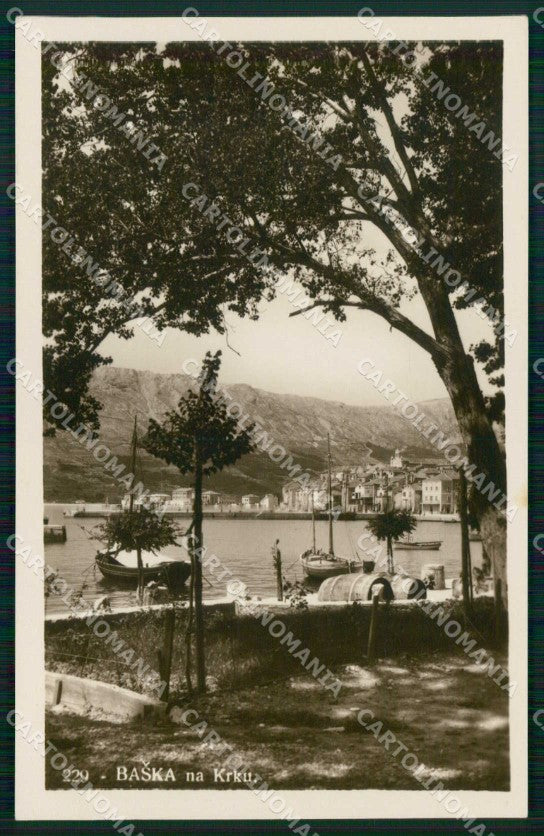 Croazia Croatia Bescanuova Baska Molo Barche Foto cartolina RT6806 – fronte