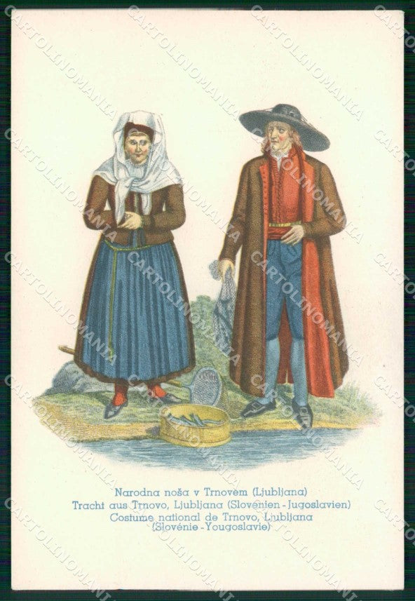 Slovenia Slovenija Tarnova Trnovo Costumi cartolina RT6810 – fronte