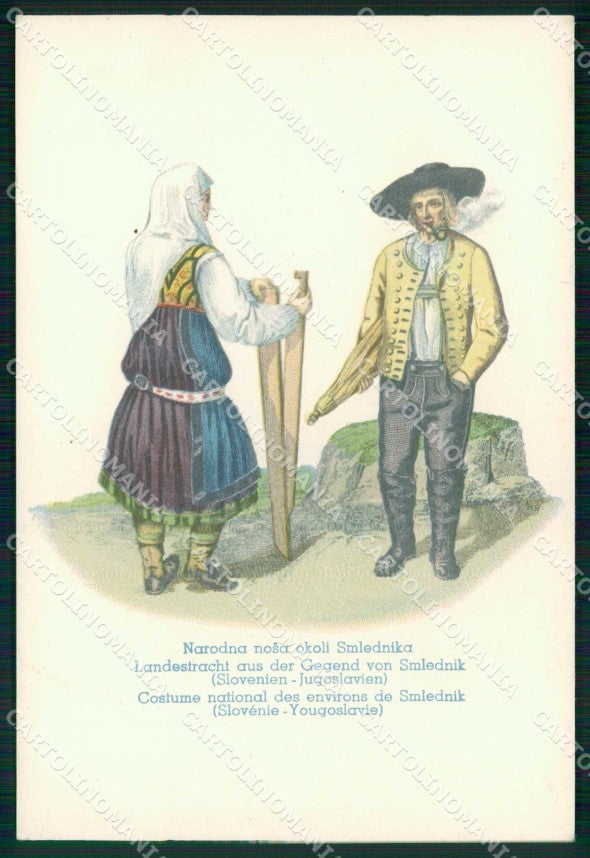 Slovenia Slovenija Smlednik Costumi cartolina RT6815 – fronte
